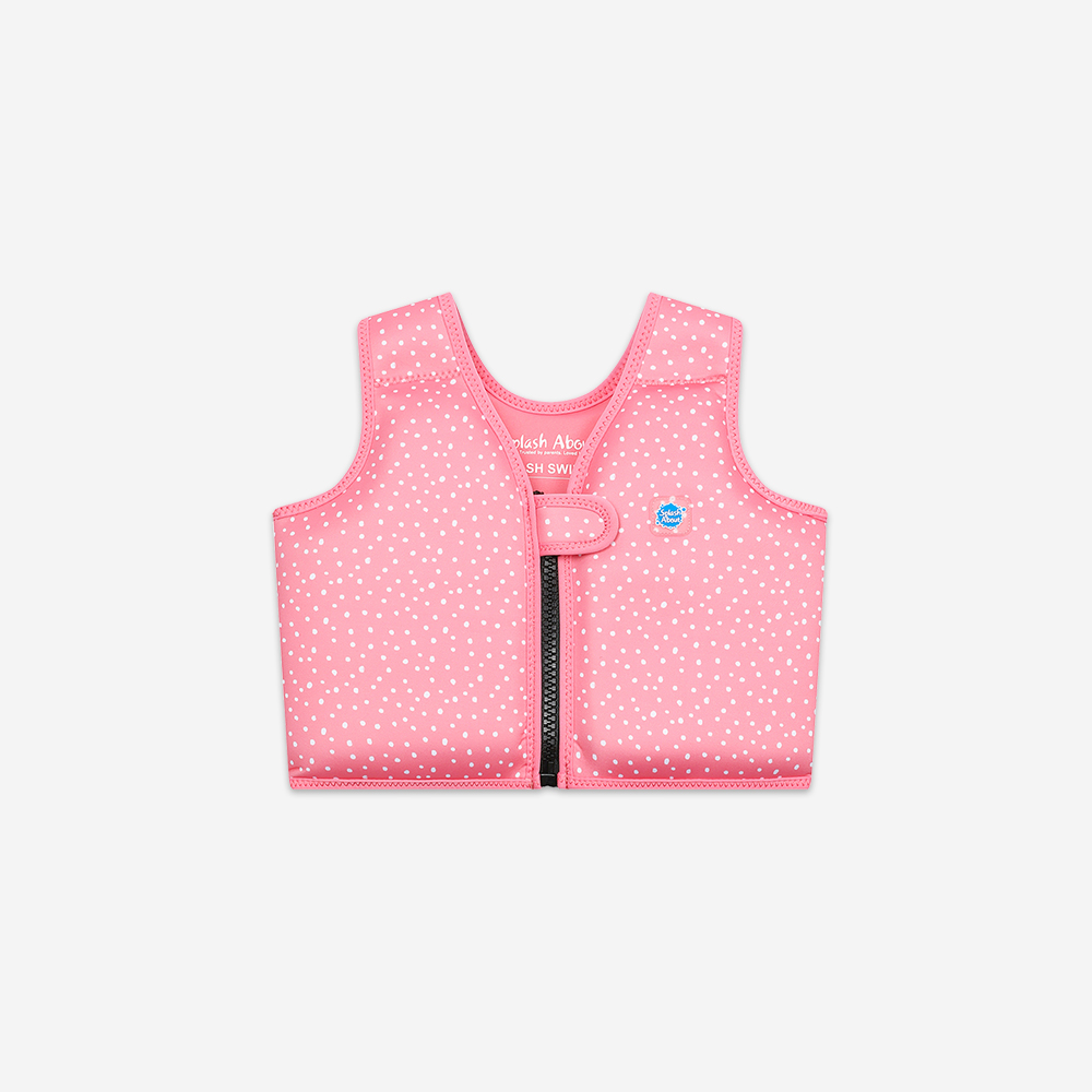 스플래쉬어바웃 고 스플래쉬 수영조끼 핑크도티 네오프렌 키즈부력조끼
