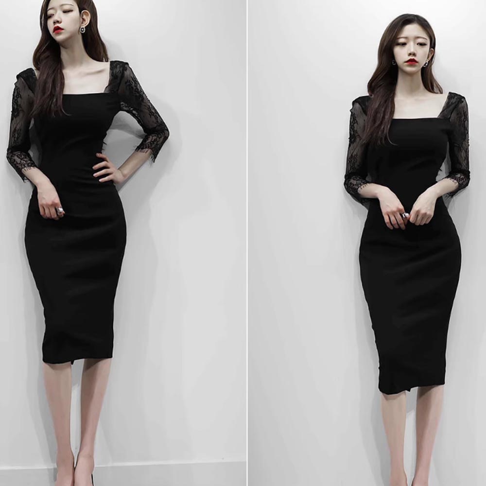 스퀘어넥레이스원피스 소매레이스ops - 상세 이미지 5