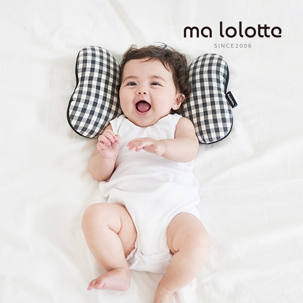 마롤로뜨 아기 목베개 나비 캔디 아기 베개 카시트 신생아 유아 목쿠션 멜란체크블랙