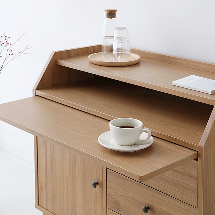 CAMIU 체스트 수납장 CHM8080 800x400x800mm, 4단, 캄포어베니어 0823.7567 - 상세 이미지 3