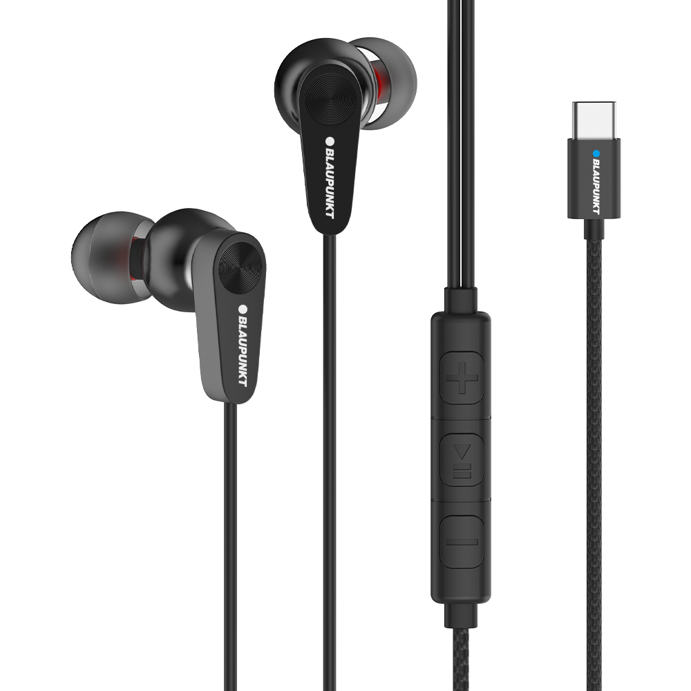 블라우풍트 커널형 유선이어폰 Hi-Fi 고음질 C타입 줄이어폰 마이크 블랙 - 상세 이미지 3