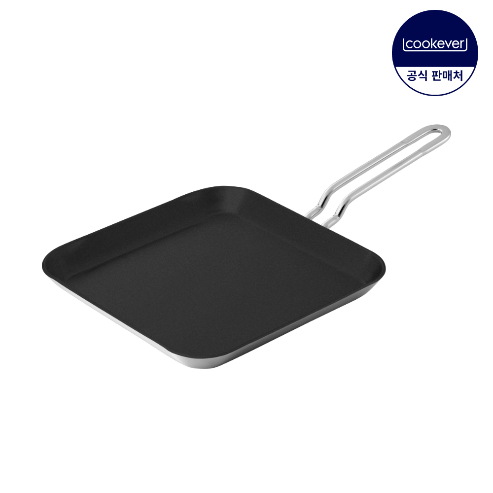 쿡에버 IH 인덕션 통3중 코팅 사각팬 24cm
