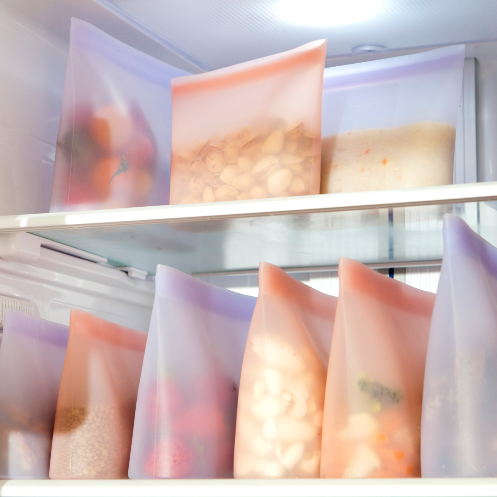 실리콘지퍼백 다회용 스탠딩 지퍼팩 냉동 이중 3세트 니콜레타