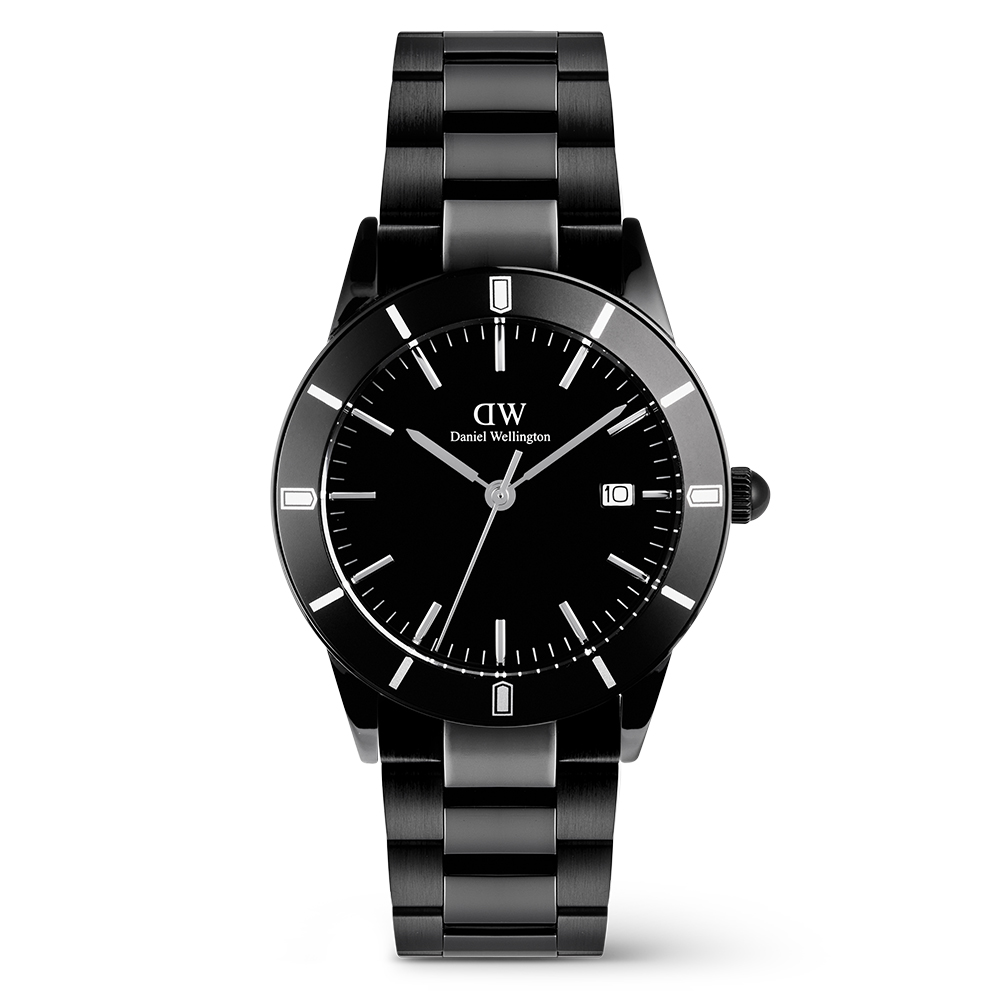 다니엘 웰링턴 ICONIC PARADIGMA LINK BLACK 올블랙 메탈 남자워치