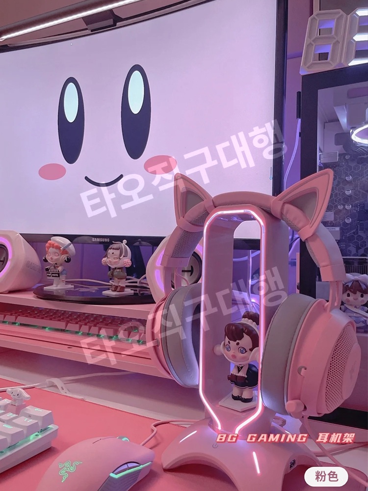 헤드셋거치대 헤드폰걸이 RGB 걸이 에어팟맥스 홀더 헤드폰 게이밍 - 상세 이미지 4
