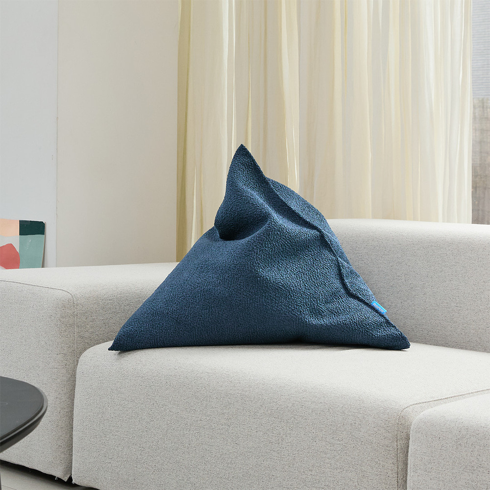 [빈백 환승] 폴리몰리 301B 부클레 삼각 쿠션 겉커버와 속커버 (충전재 불포함)