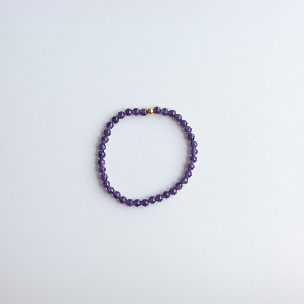 24K 4mm 볼 원석 팔찌 OPPB0311 이미지 6