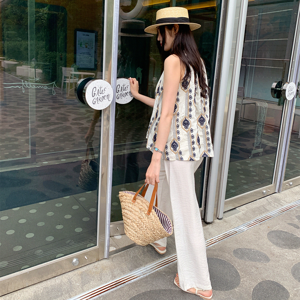 엔티나 린넨 와이드 팬츠 - 상세 이미지 3