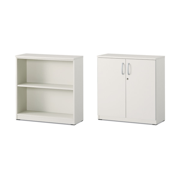 토파스 믹스 2단 사무용책장 사무실 화이트 콘크리트 오픈장 올문장 서류 수납장 캐비닛 책장