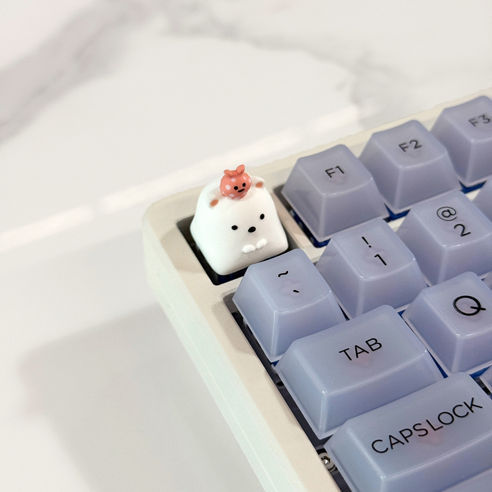 포인트키캡 귀여운 아티산 ESC 동물 기계식키보드 커스텀키캡 북극곰