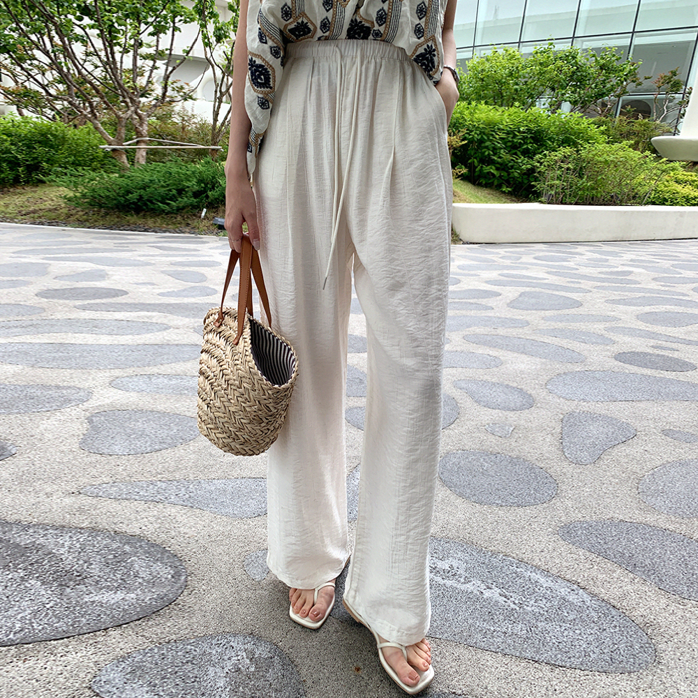 엔티나 린넨 와이드 팬츠 - 상품 이미지