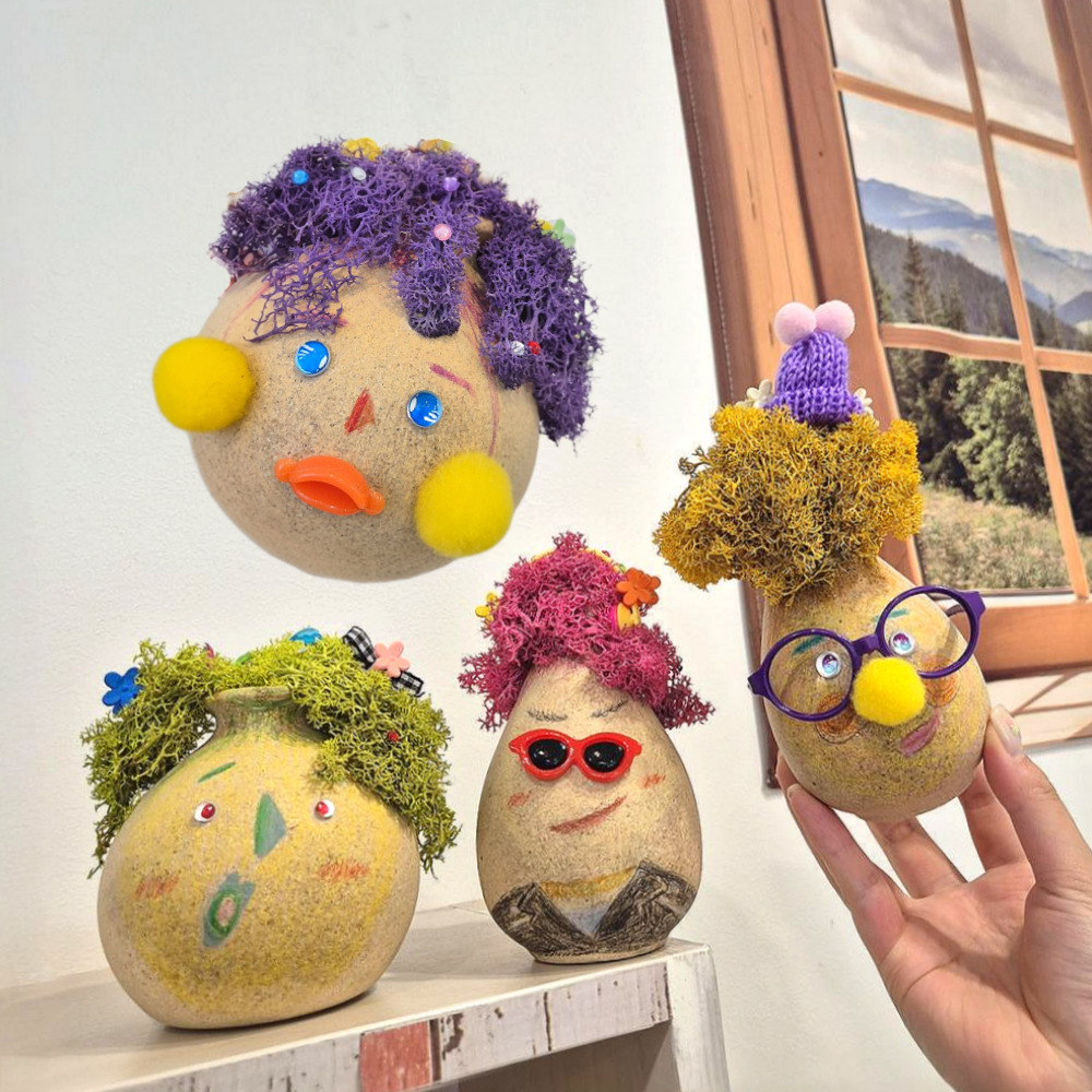 이끼키우기 스칸디아모스 화분 만들기 공기정화식물 화병 DIY 키트 - 상품 이미지