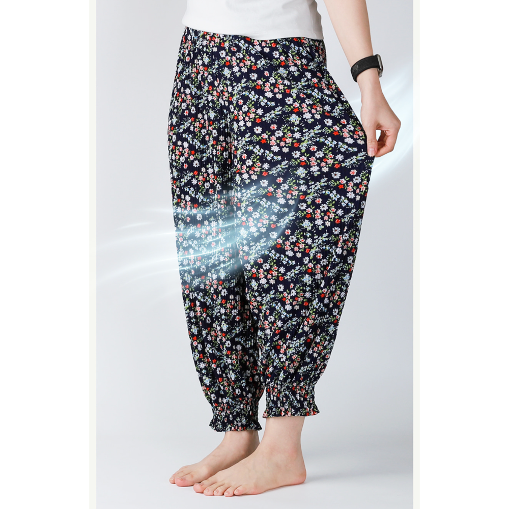 할미룩 어르신 아줌마 할머니 촌캉스 플리츠 배기 몸배 바지 - 상세 이미지 3