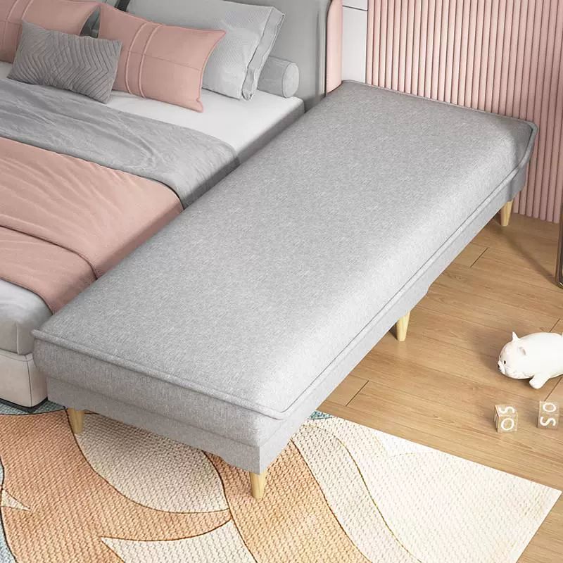 침대 평상 프레임 깔판 부부 통원목 패브 연장 베드 연회색 60cmx40cmx32cm - 상품 이미지