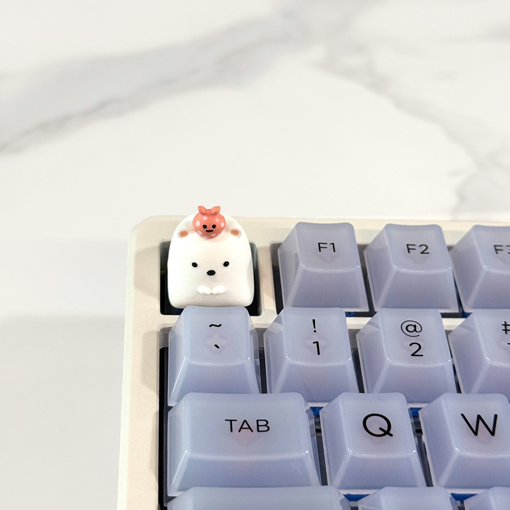 포인트키캡 귀여운 아티산 ESC 동물 기계식키보드 커스텀키캡 북극곰 - 상세 이미지 3
