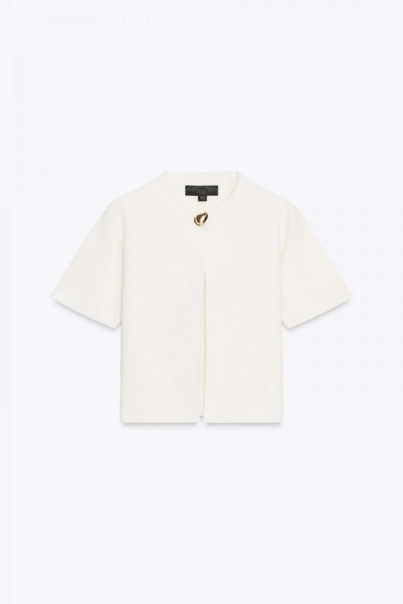 자라 반팔 가디건 6427/053 ECRU