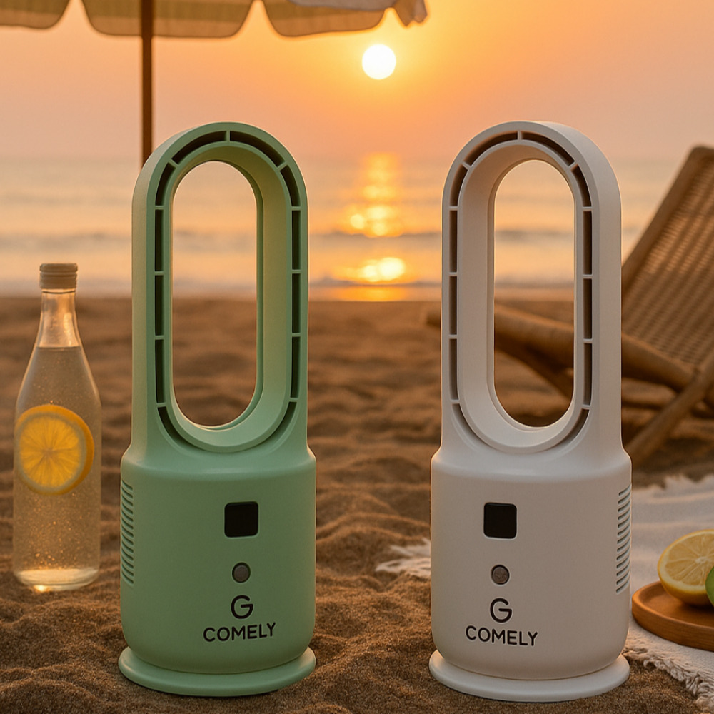 날개없는 날없는 타워 탁상용 작은 선풍기 타워팬 코멜리