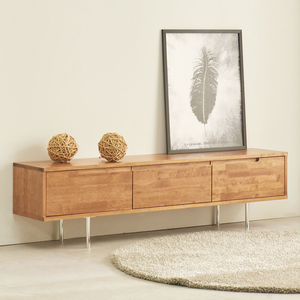 루온 티비다이 높은 원목 거실장 1500