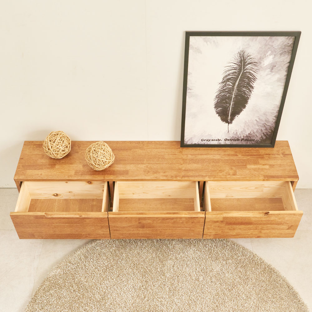 루온 티비다이 높은 원목 거실장 1500