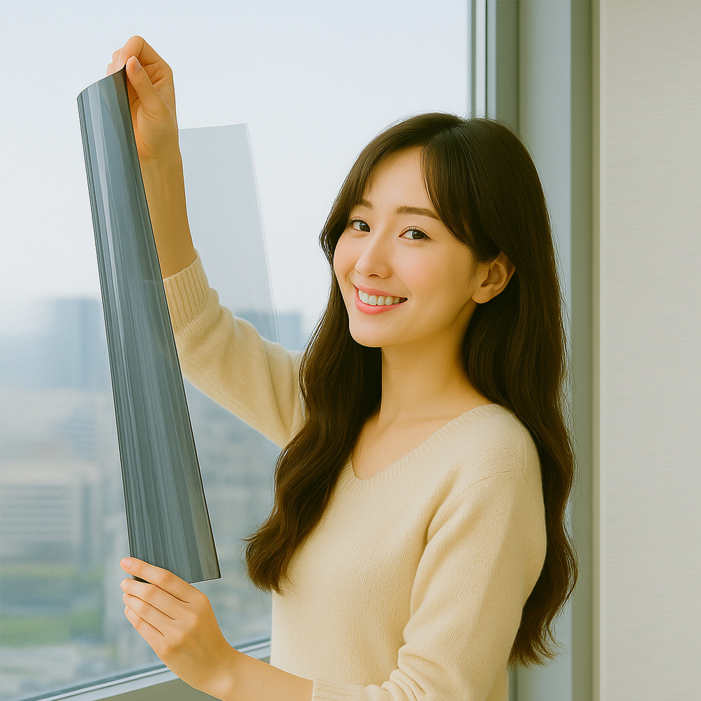 창문썬팅지 유리창시트지 시선차단 창문필름 아파트 베란다 사무실 자외선+열차단 150x10
