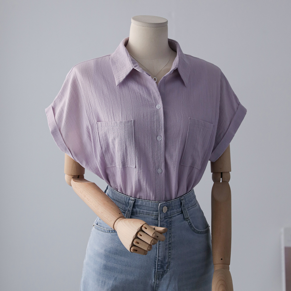 카이나 요루 캡소매 롤업 루즈핏 썸머 남방 셔츠 - 상품 이미지