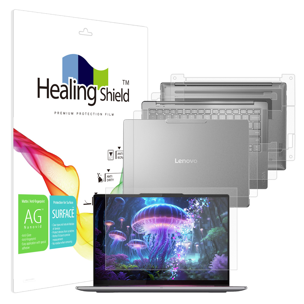 레노버 요가 슬림 7 14ILL10 아우라 에디션 저반사 액정보호필름1매 외부3종