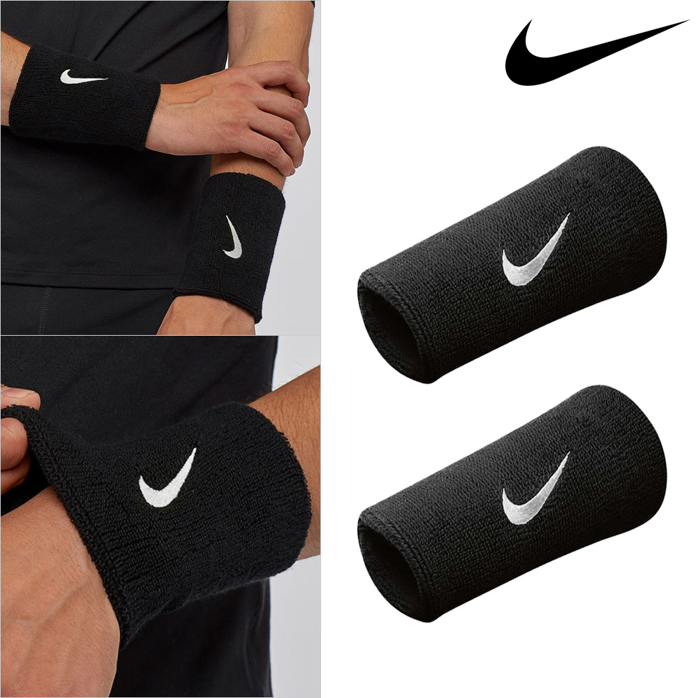나이키 손목밴드 스우시 L 롱 블랙 아대 테니스 스포츠 헬스 운동 AC2287-010 제품 이미지