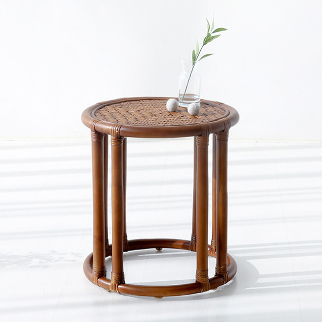 LOTTAN 원형 사이드테이블 D40 라탄 브라운 9405.2026