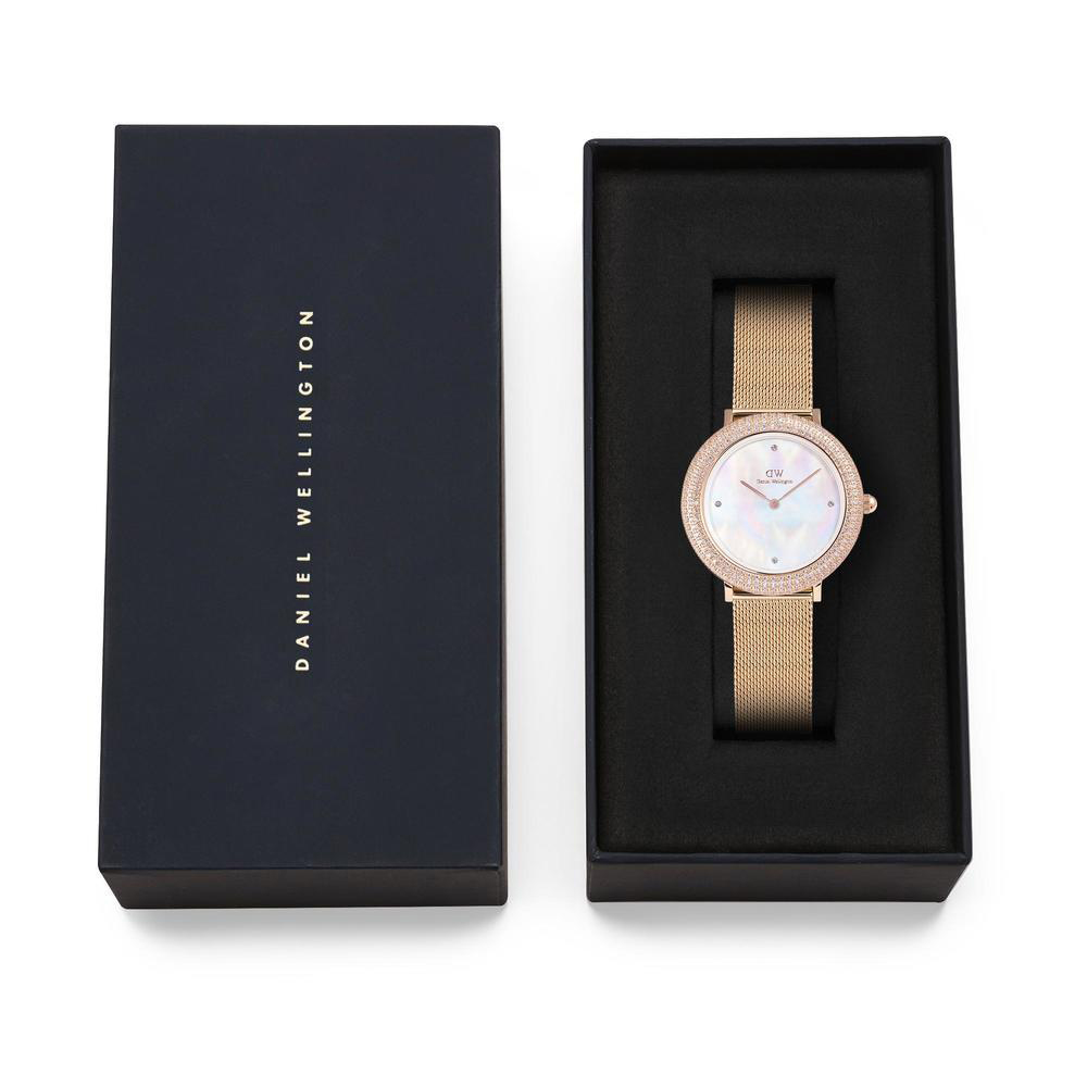 다니엘 웰링턴 CRYSTALLINE BEZEL MELROSE 여성 로즈골드 메탈 손목시계 이미지 6