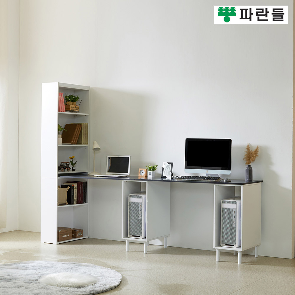 파란들가구 E0목재 LPM 본체형 2000/2400 h형 2인용책상세트 - 상세 이미지 2