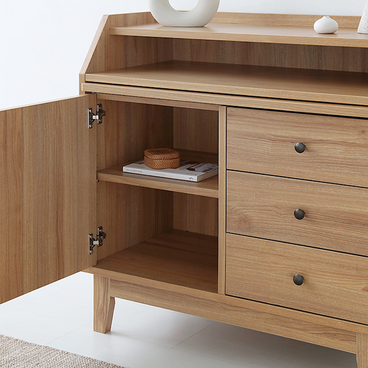CAMIU 체스트 수납장 CHM8080 800x400x800mm, 4단, 캄포어베니어 0823.7567 - 상세 이미지 2