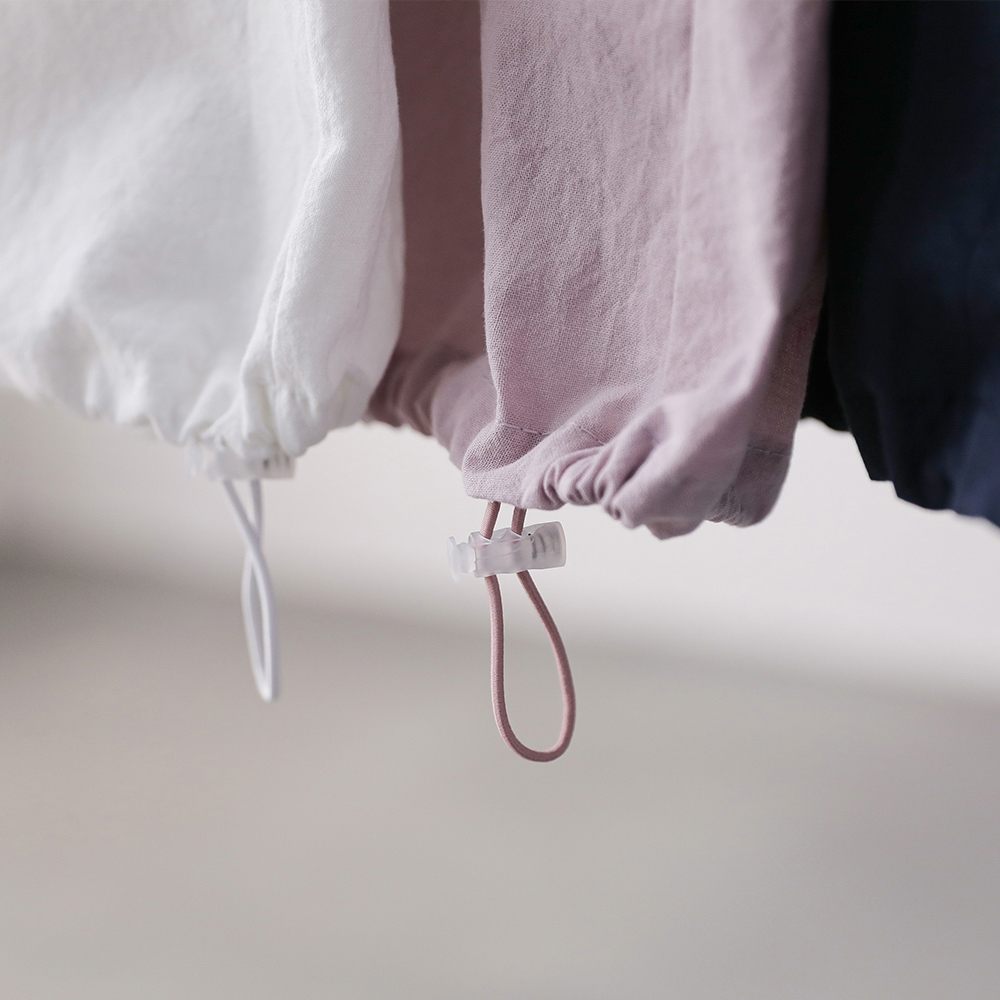 로우비 투웨이 조거 밴딩 린넨터치 코튼 와이드 팬츠 - 상세 이미지 3