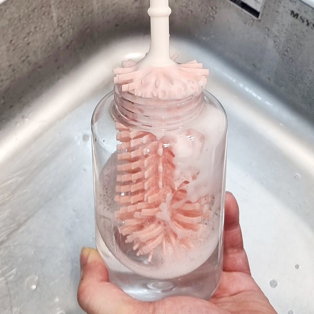 국산 플라이토 실리콘 플래티넘 젖병솔 텀블러 주방 컵세척솔 워시클 33cm 상품 이미지
