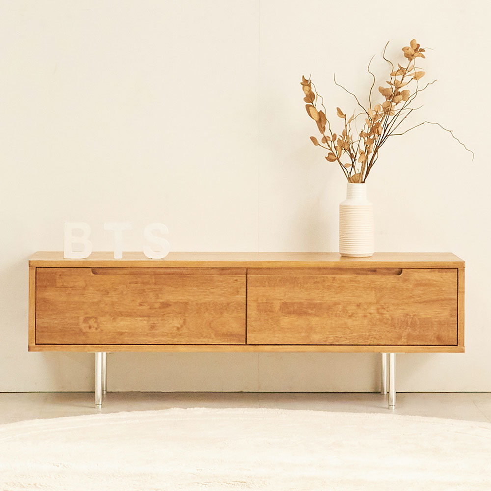 루온 티비다이 높은 원목 거실장 1500