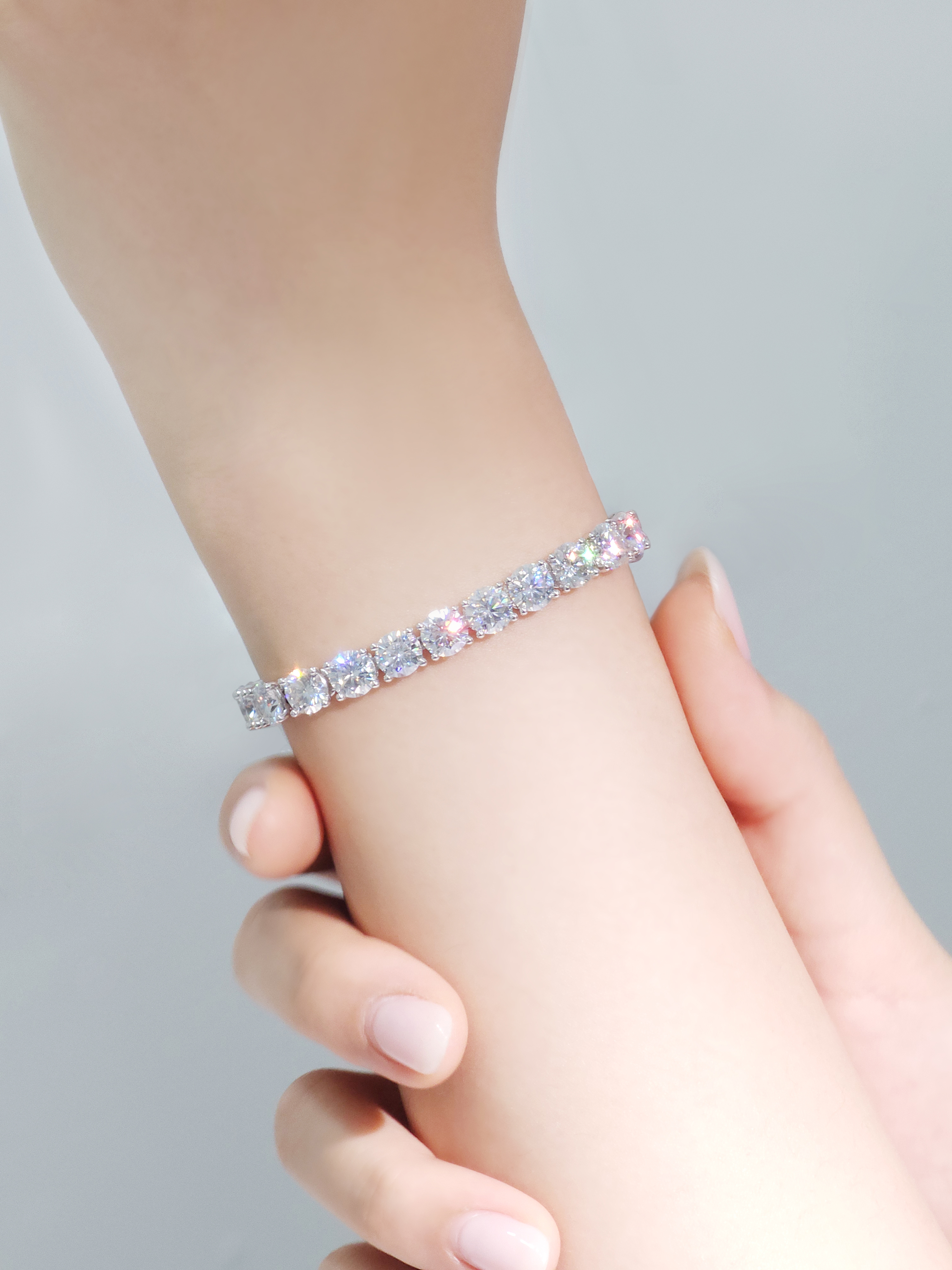 랩다이아 테니스팔찌 1캐럿 신형 4프롱 랩다이아몬드 14k 18k 이미지 8