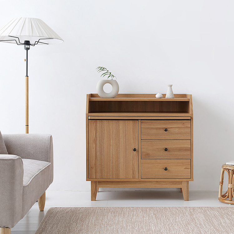 CAMIU 체스트 수납장 CHM8080 800x400x800mm, 4단, 캄포어베니어 0823.7567 - 상세 이미지 4