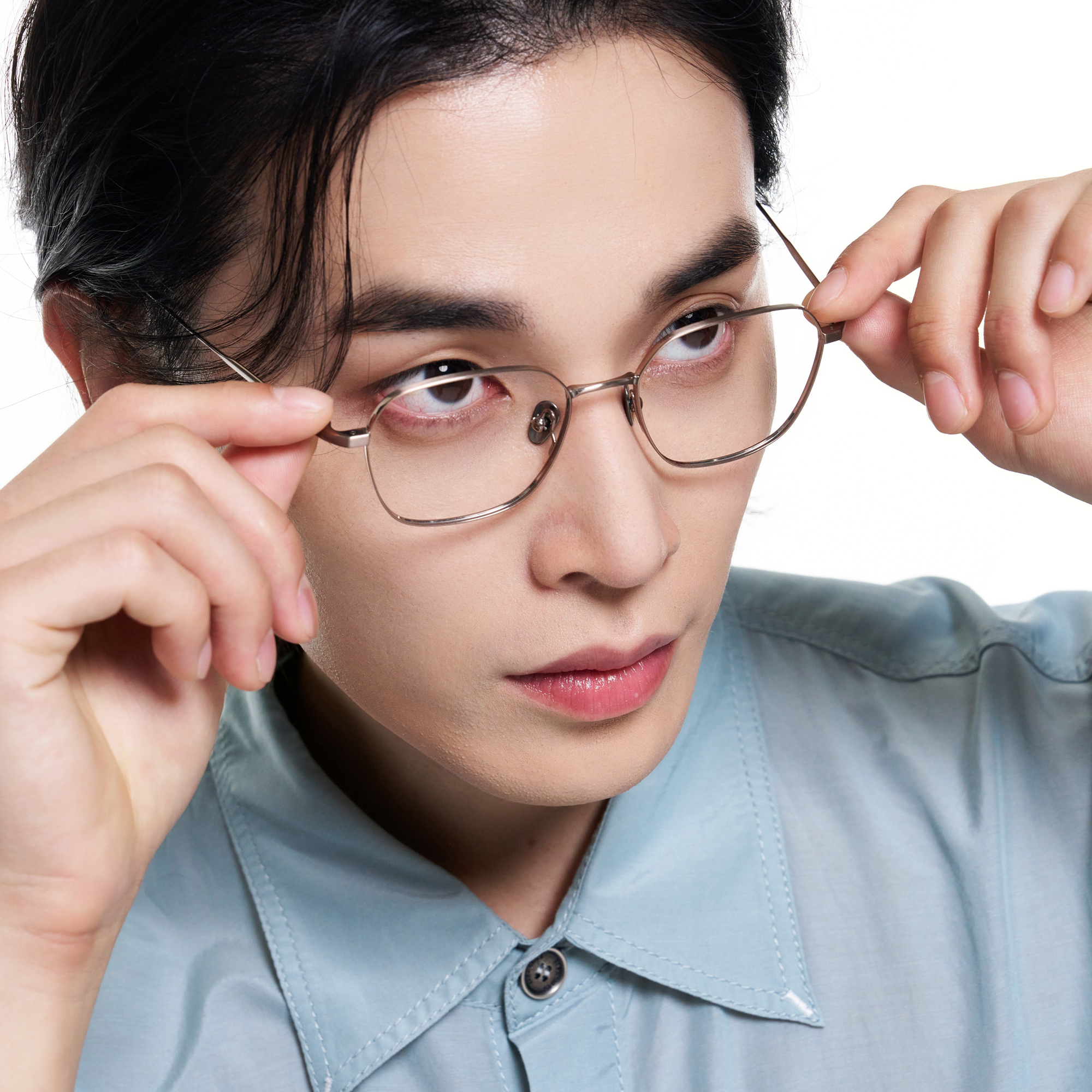 가벼운 풀 티타늄 안경테 시력보호 블루라이트차단 안경