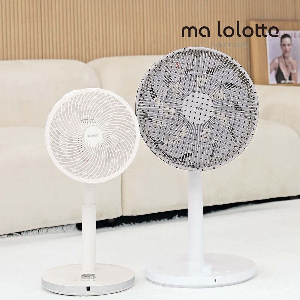 [여름맞이행사] 마롤로뜨 레이스 선풍기망 안전망 보호망 커버 촘촘한 써큘레이터 아기 안개꽃 - 상품 이미지