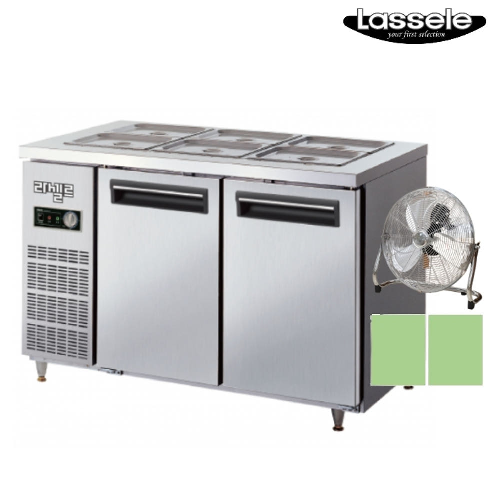 6구 반찬 테이블냉장고 1200 식당용 2도어 토핑냉장고 : 신일N위시웨이