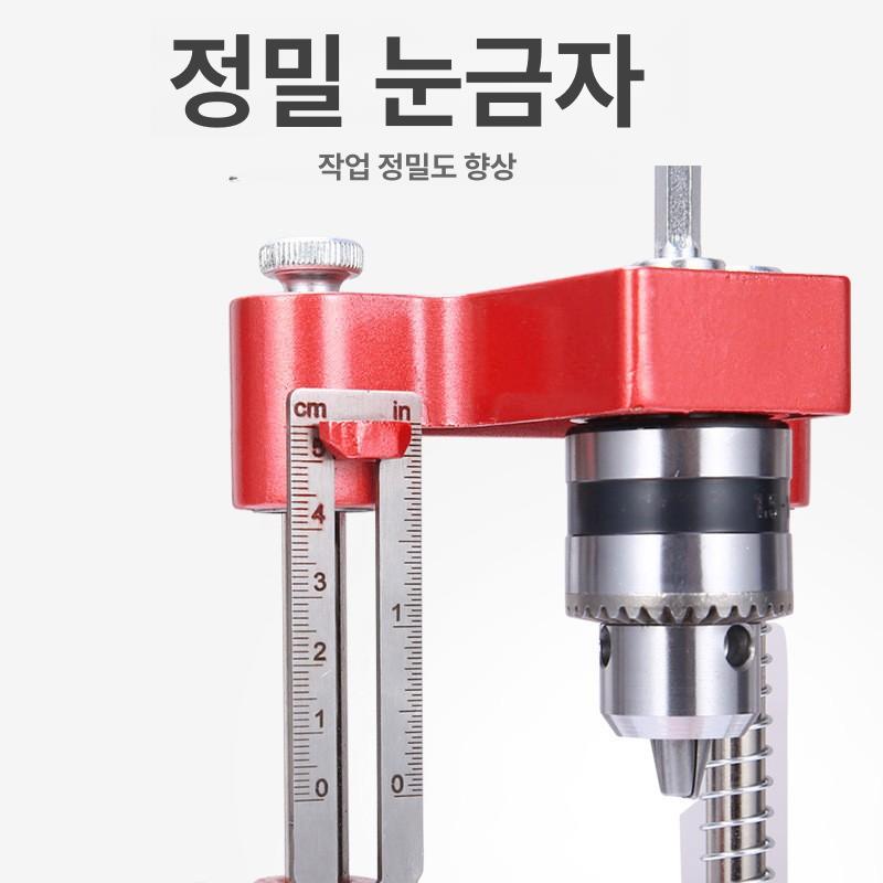 알루미늄 목공 드릴 로케이터 가이드 벤치 거치대 타공 도구 알루미늄 합금 - 상세 이미지 4