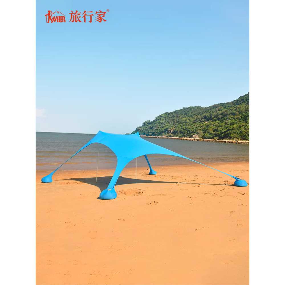 해변 타프 올챙이 비치 캐노피 모래사장 간편 텐트 210x210cm - 상세 이미지 5