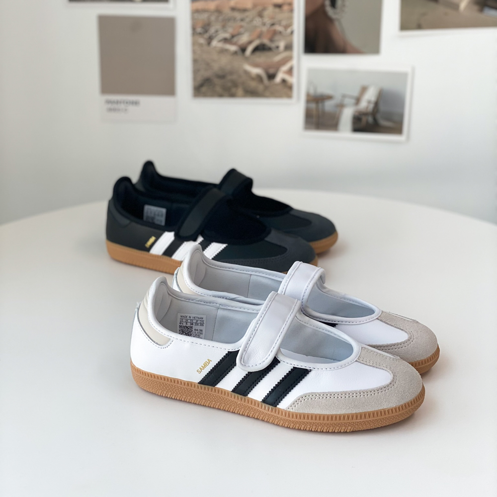 아디다스 삼바 메리제인 화이트 블랙