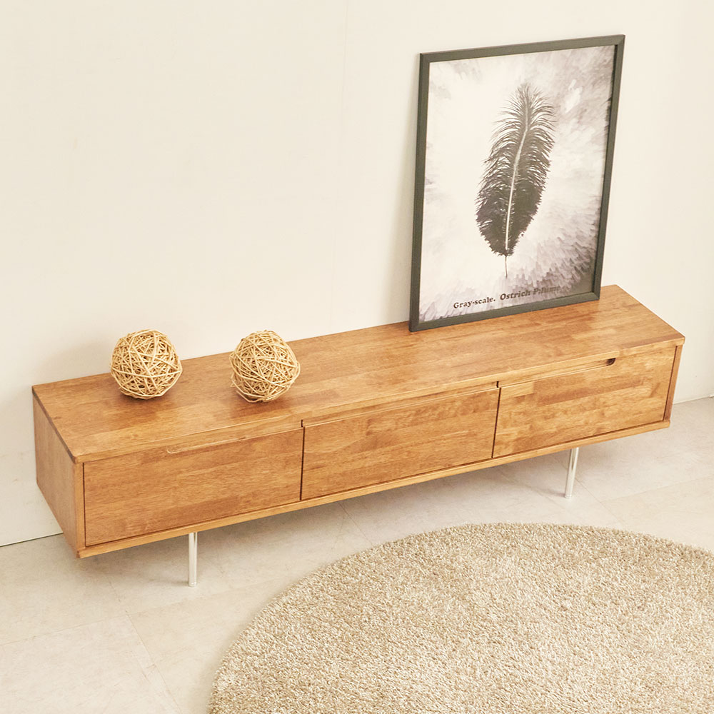 루온 티비다이 높은 원목 거실장 1500