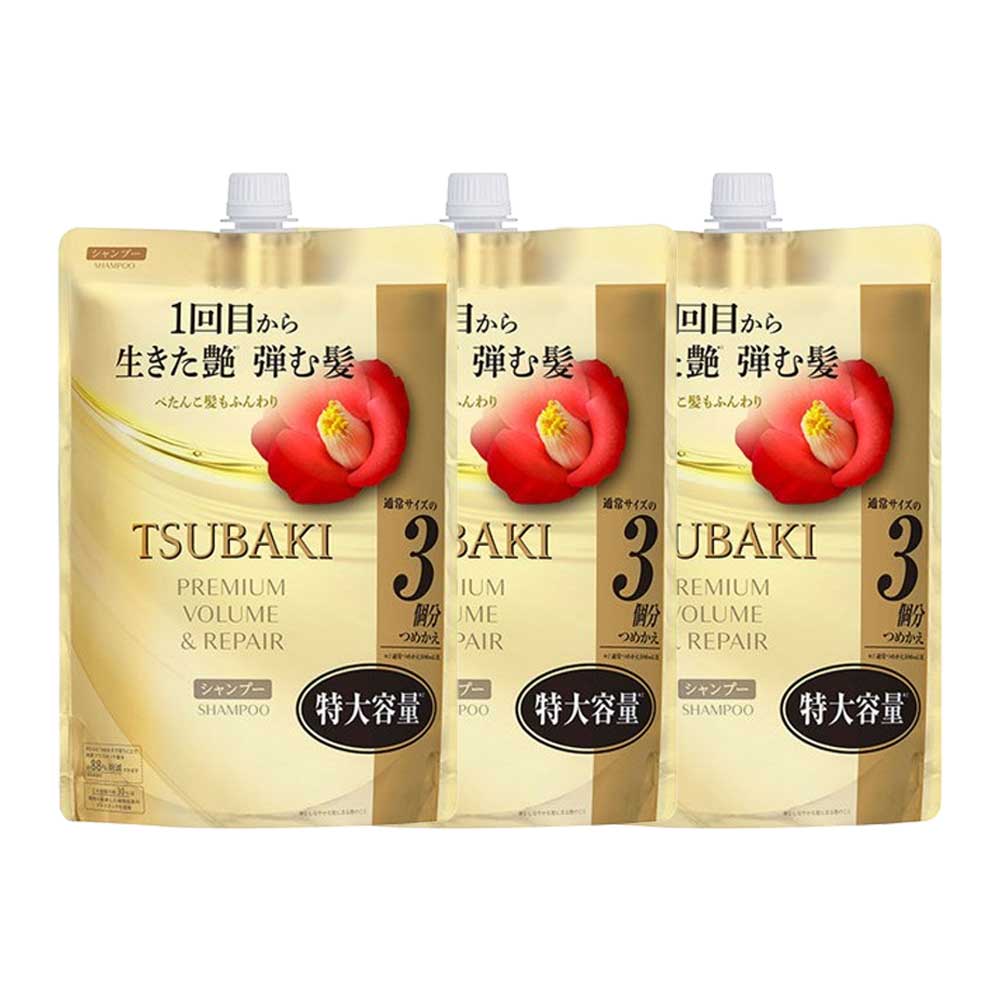츠바키 TSUBAKI 샴푸 프리미엄 볼륨 리페어 900ml 3개세트