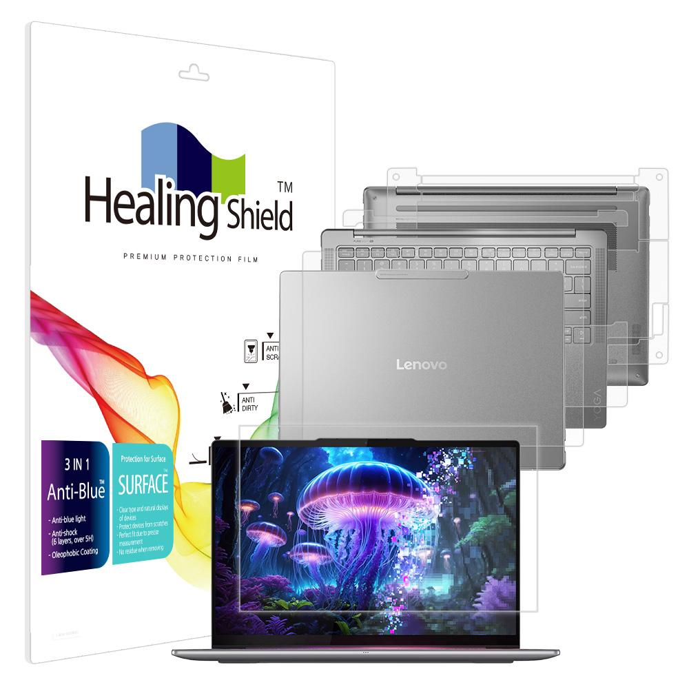 레노버 요가 슬림 7 14ILL10 아우라 에디션 블루라이트차단 액정보호필름1매 외부3종