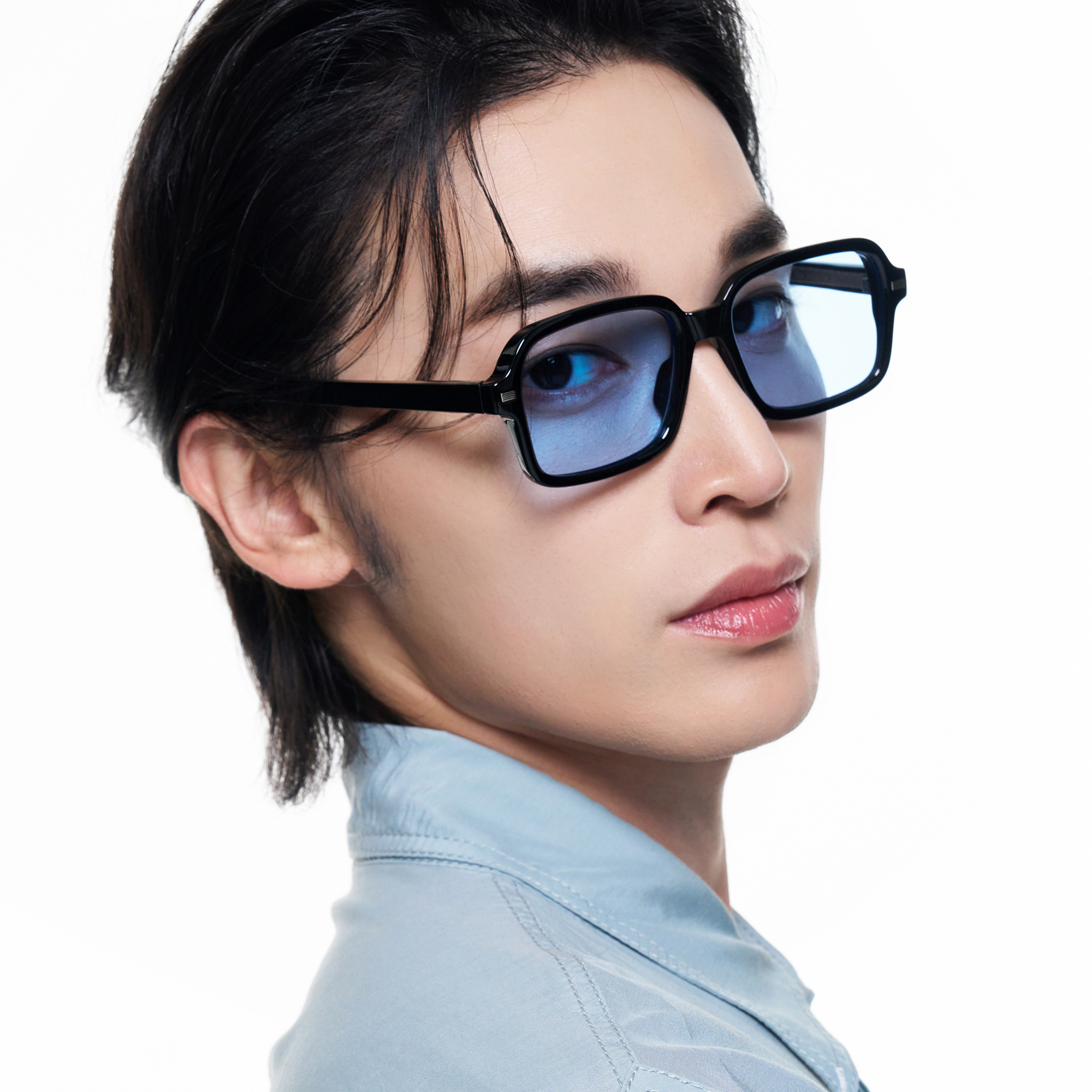 힙한 사각 틴트 선글라스 uv400 자외선차단 골프 뿔테