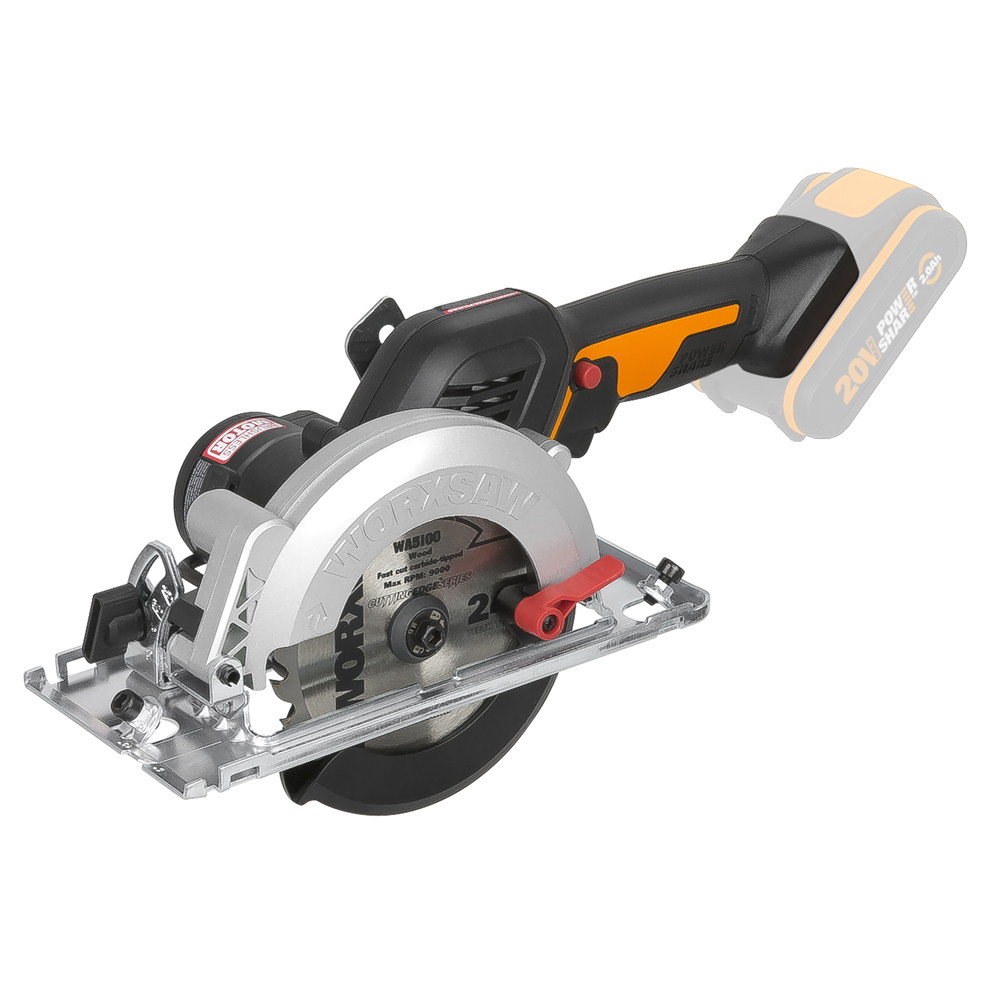 웍스 충전 미니 원형톱 베어툴 120mm 20V BL WX531.9 - 상세 이미지 3