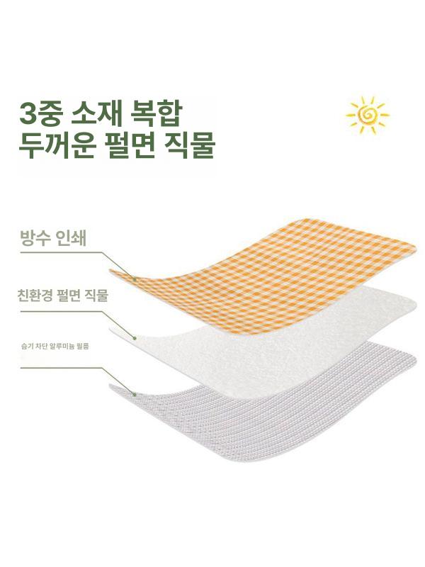 돗자리 은박 소풍 피크닉 야외 공원 캠핑 텐트 방습 방수 휴대용 돗자리매트 노랑 격자 100x200cm - 상세 이미지 4