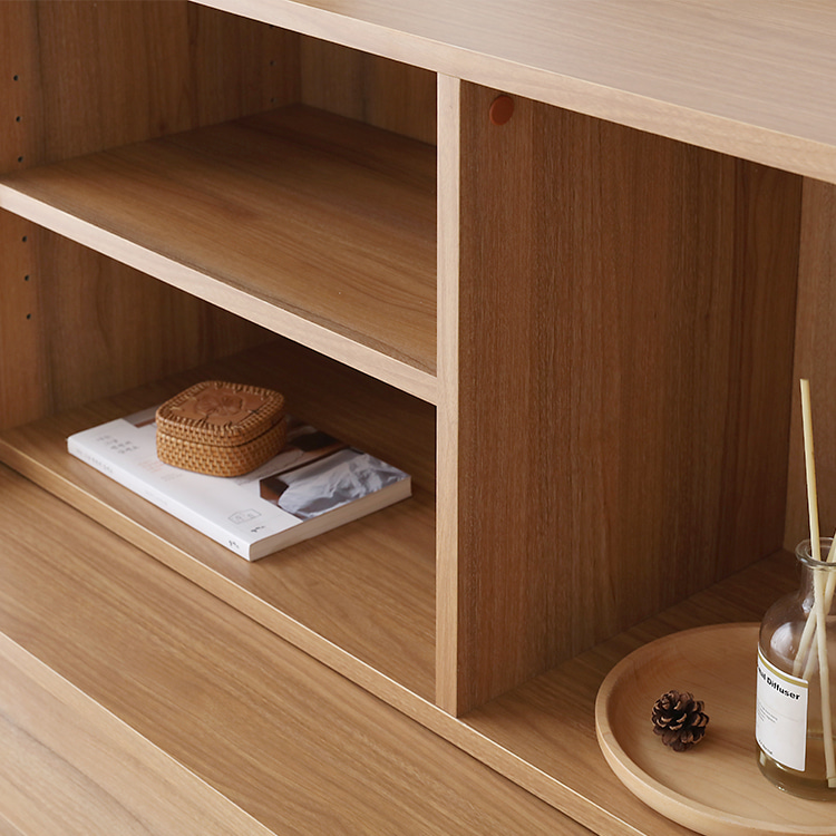 CAMIU 콘솔수납장 CHM11080 800x400x1100mm, 4단, 캄포어베니어 5500.6752