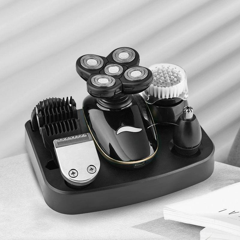 남성 머리용 5-in-1 전기면도기 대머리 면도기 5 블레이드 RQ6900 블랙 세트